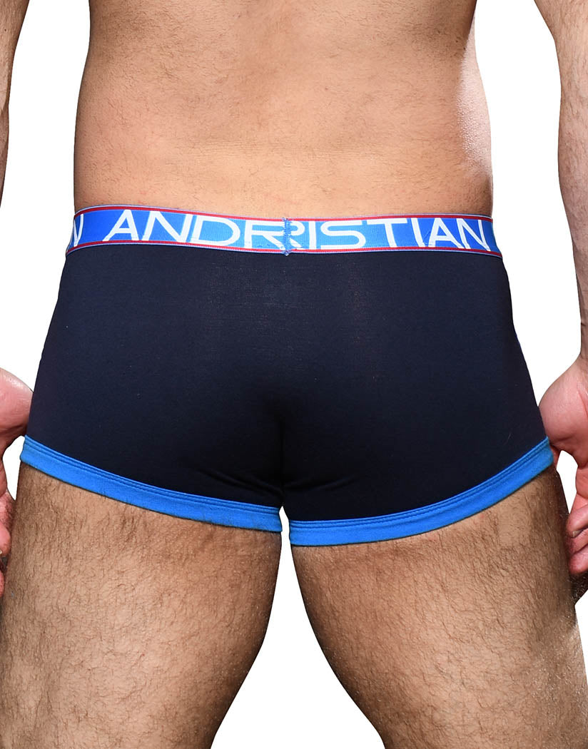 Navy Back Andrew Christian Fly Tagless Boxer w/ Almost Naked 92188