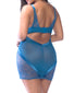 Blue Back Oh La La Cheri Soft Cup Lace Babydoll with Satin Panels and G-String