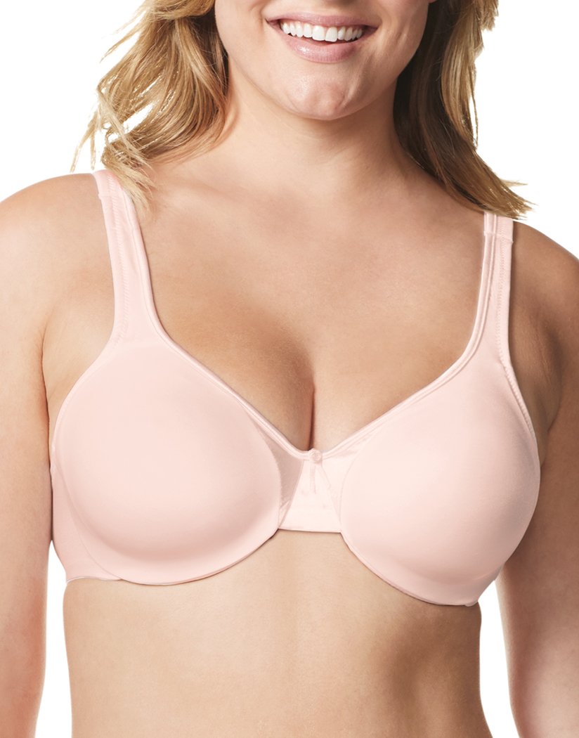 Rosewater Front Olga Signature Support 2-Ply Underwire Bra Rosewater 35002