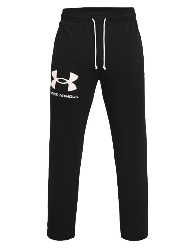 Black/ Onyx White Front Under Armour Rival Terry Pant 1361644
