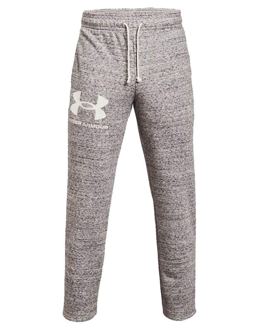 Pitch Gray Full Heather/ Onyx White Front Under Armour Rival Terry Pant 1361644