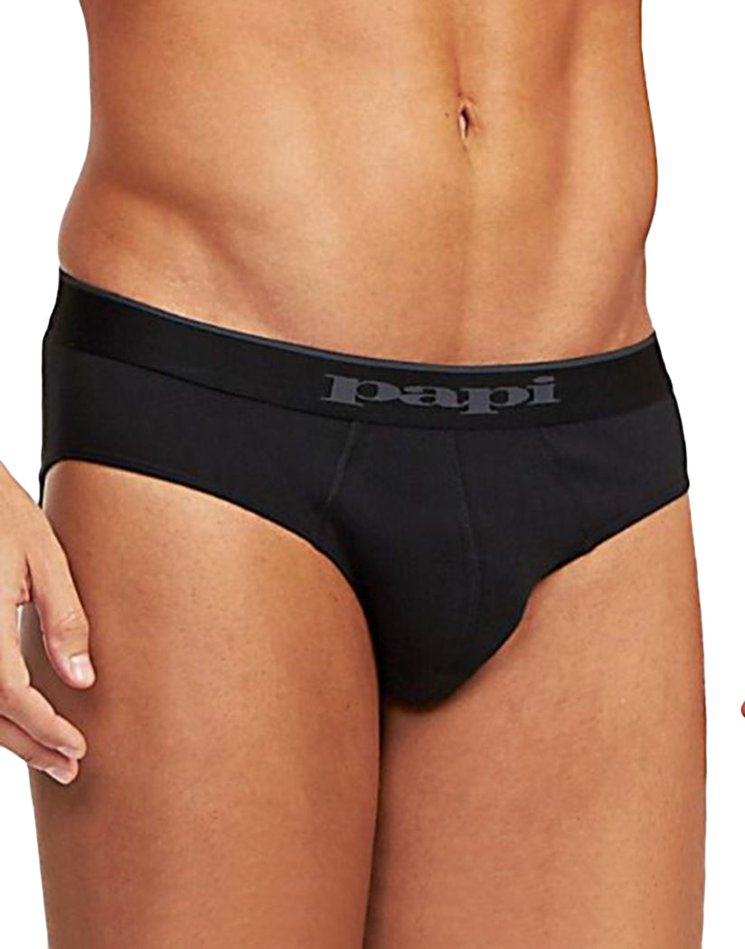 Buy papi Men's Cotton Stretch Jock Strap 3-Pack of Underwear, Black,  X-Large at