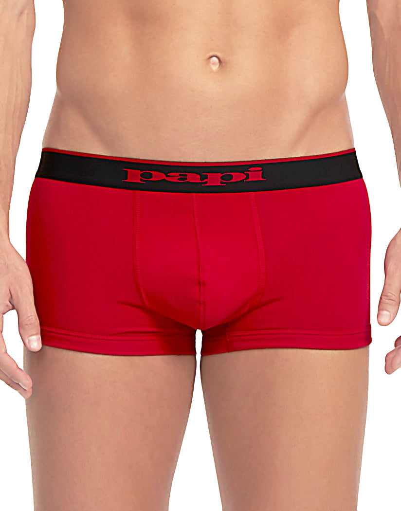 Black/Red/Grey Front Papi 3-Pack Cotton Stretch Brazilian Trunks
