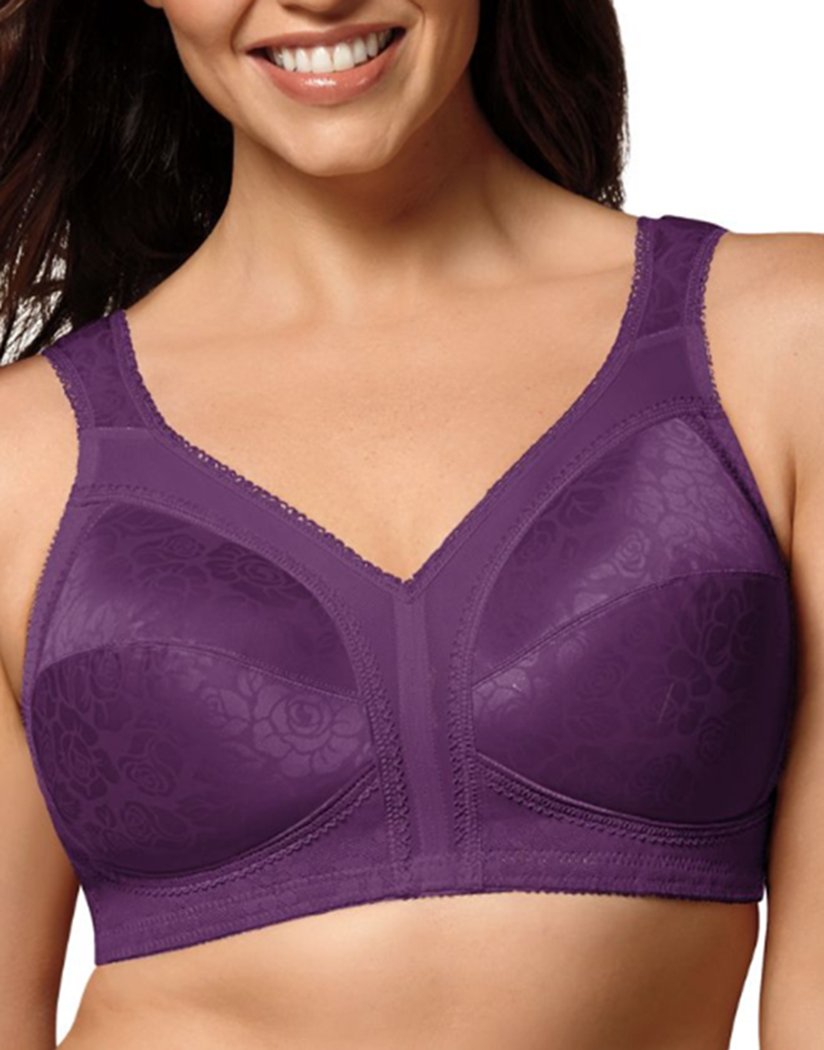 Plum Majestic Front Playtex 18 Hour Ultimate Shoulder Comfort Wire Free Bra | 4693B