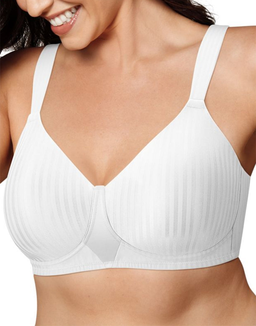 White Stripe Front Playtex Secrets Perfectly Smooth Wirefree Bra 4707