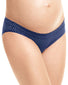 In the Navy/White Dot Print/White/Gentle Peach Front Playtex Maternity V-Front Hipster 3-Pack PMVFHS