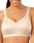 Light Beige Front Playtex 18 Hour Active Breathable Comfort Wirefree Bra 4159B