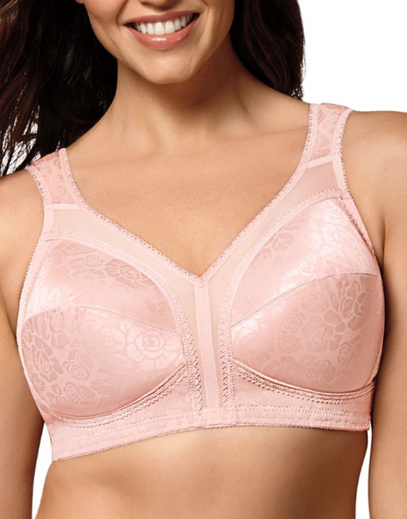 Pretty Blush Front Playtex 18 Hour Ultimate Shoulder Comfort Wire Free Bra 4693B