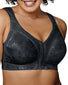 Black Front Playtex 18 Hour Front-Close Wirefree Bra with Flex Back - 4695B