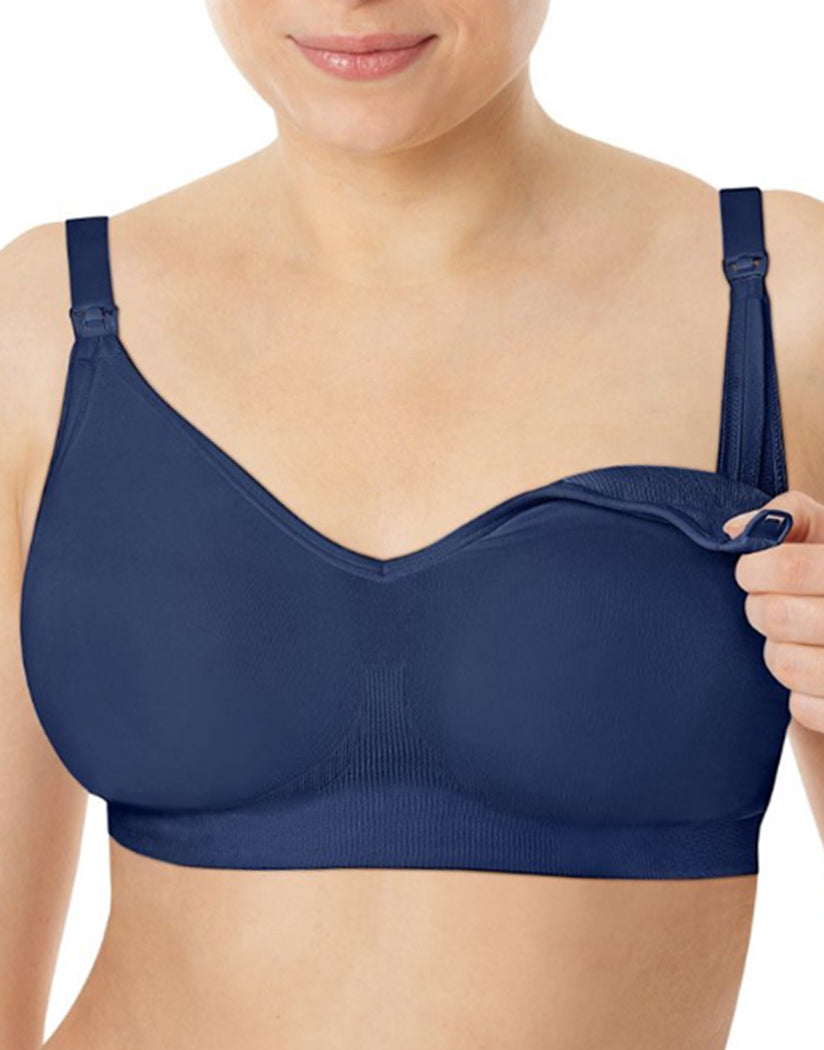 In The Navy Front Playtex Nursing Seamless Wirefree Bra with X-Temp‰̣ۡå¢ Cooling Technology 4956H