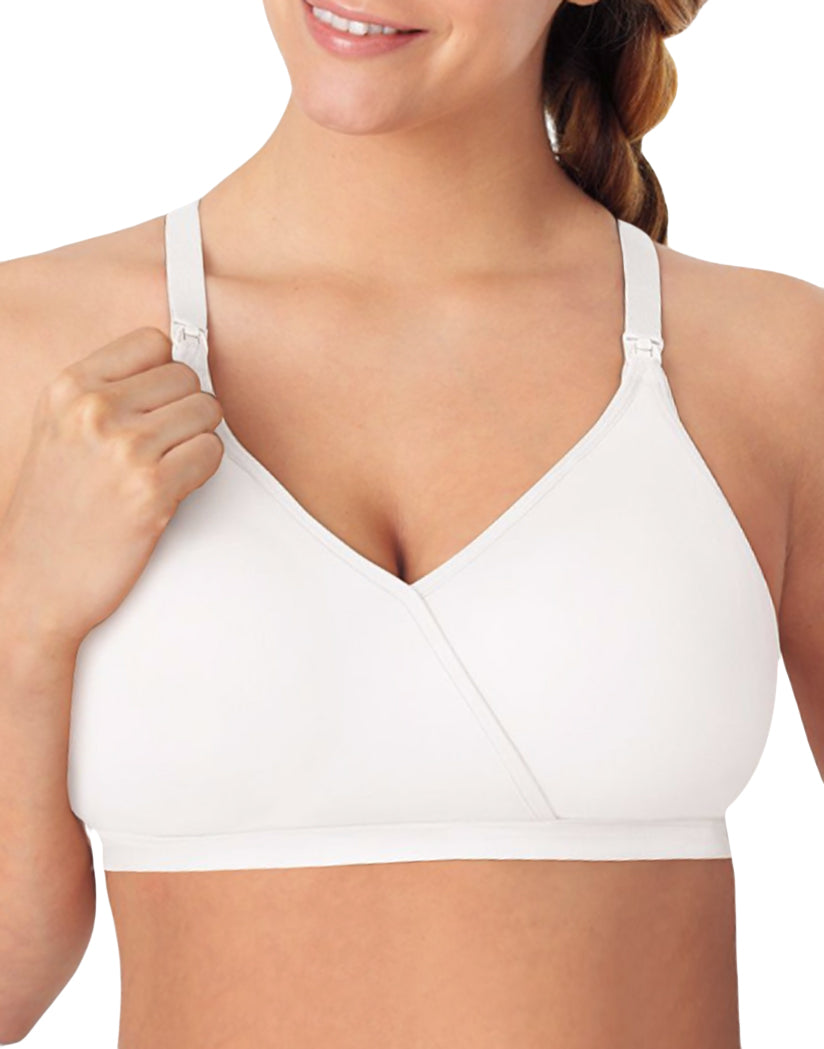 White Front Playtex Nursing Seamless Wirefree Bra with Shaping Foam Cups 4958