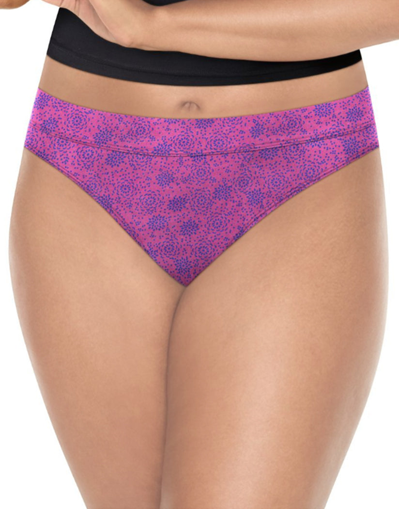 Waterlilly Pink/ Showtime Fucshia Heather/ Lilac Blossom/ Pink Print Front Playtex Ultra Soft Bikinis 4-Pack PLCSBK