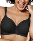 Black Front Playtex Secrets Shapes & Supports Balconette Full Figure Wirefree Bra US4824