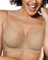 Taupe Front Playtex Secrets Shapes & Supports Balconette Full Figure Wirefree Bra US4824