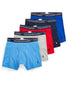 Andover Heather/ Aerial Blue/ Rugby Royal/ Red/ Cruise Navy  Flat Polo Ralph Lauren Classic Fit Cotton Boxer Brief 5-Pack RCBBP5