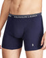 Andover Heather/ Aerial Blue/ Rugby Royal/ Red/ Cruise Navy Flat Polo Ralph Lauren Classic Fit Cotton Boxer Brief 5-Pack RCBBP5