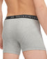Andover Heather/ Andover Heather/ Red/ Black/ Black Front Polo Ralph Lauren Classic Fit Cotton Boxer Brief 5-Pack RCBBP5