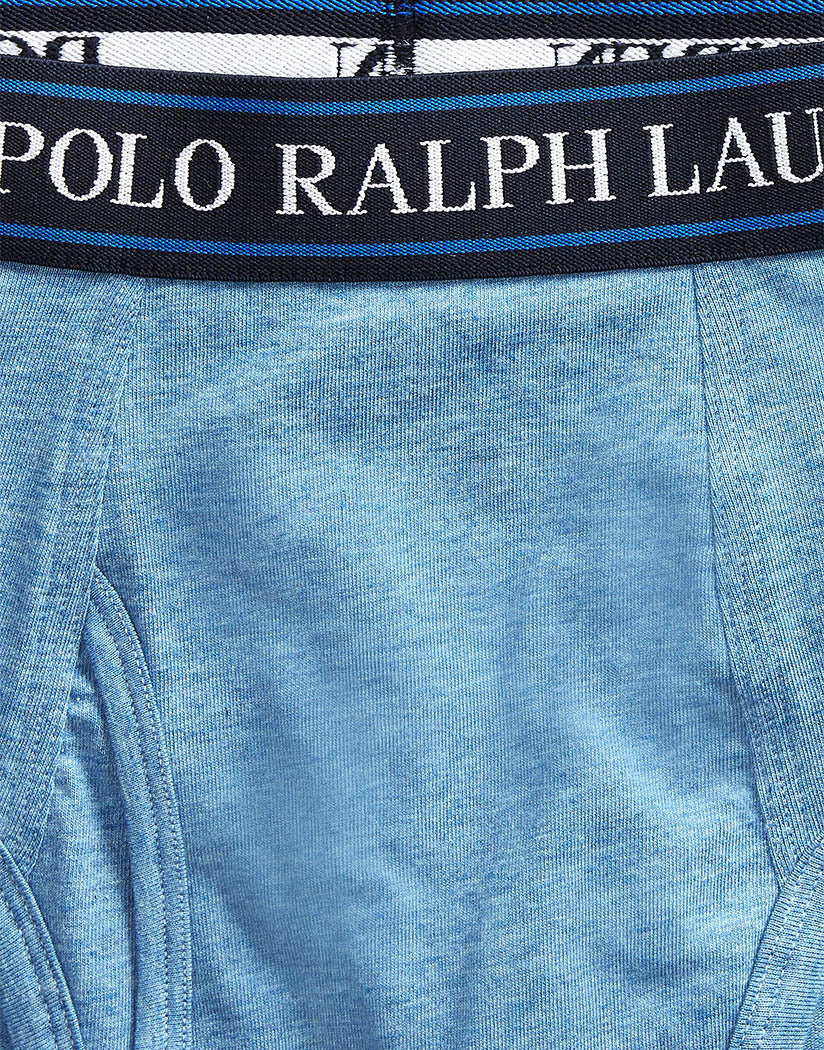 Blue Saturn/ Monroe Blue Heather/ Pale Royal Heather/ Cruise Navy Front Polo Ralph Lauren Stretch Classic Fit Brief 4-Pack RWBFP4