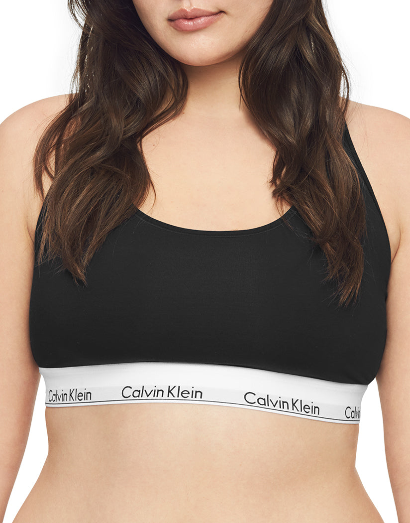 Black Front Calvin Klein Women CK+ Modern Cotton Bralette QF5116