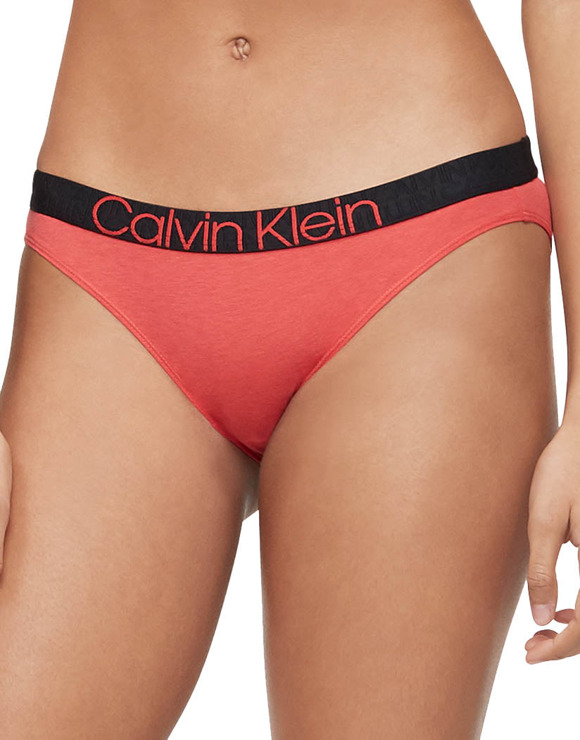 Punch Pink Front Calvin Klein Comfort Cotton Bikini QF6580