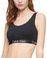Black Front Calvin Klein Structure Cotton Lightly Lined Bralette QF6685