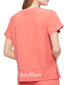 Punch Pink Back Calvin Klein Comfort Lounge Crew Neck Short Sleeve Shirt QS6701