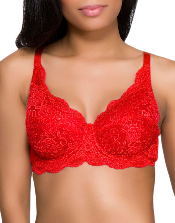 Rouge Front QT Intimates All Over The Lace Unlined Bra 5554Q
