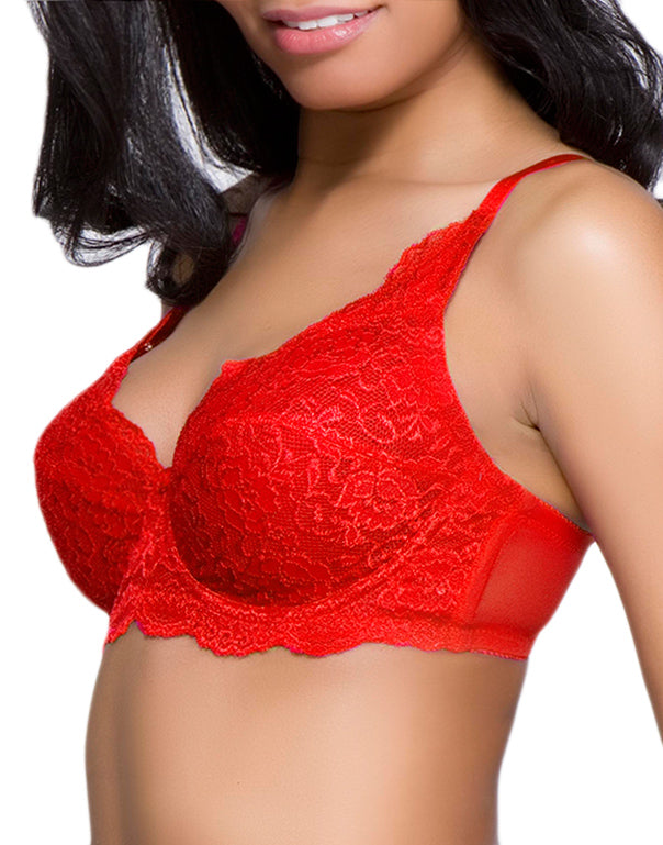 Rouge Side QT Intimates All Over The Lace Unlined Bra 5554Q