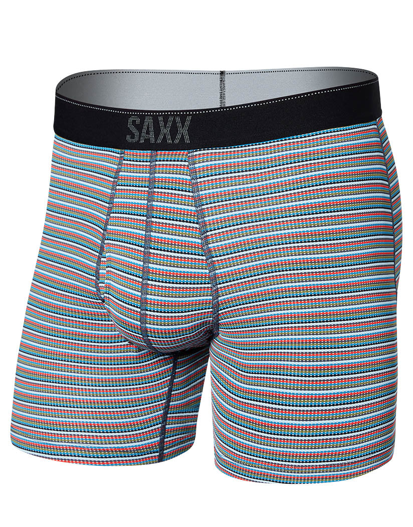 Wilderness Stripe Multi Front SAXX Quest Quick Dry Mesh Boxer Brief Fly SXBB70F