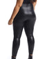Black Back Commando Faux Leather Legging With Perfect Control SLG06