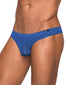 Blue Front Male Power Sleek Thong with Sheer Pouch SMS-007