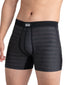 Black Heather Front SAXX Hot Shot Boxer Brief Fly SXBB09F