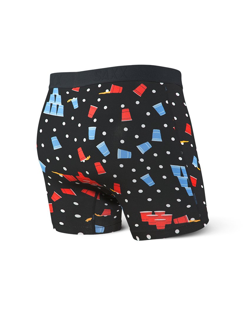 Black Beer Champs Back SAXX Vibe Boxer Brief Black Beer Champs SXBM35