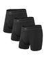 Black Front SAXX Daystripper Boxer Brief Fly 3-Pack SXPP3B