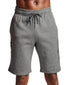 Pitch Gray Light Heather/Onyx White front Under Armour Rival Fleece Short 1357117