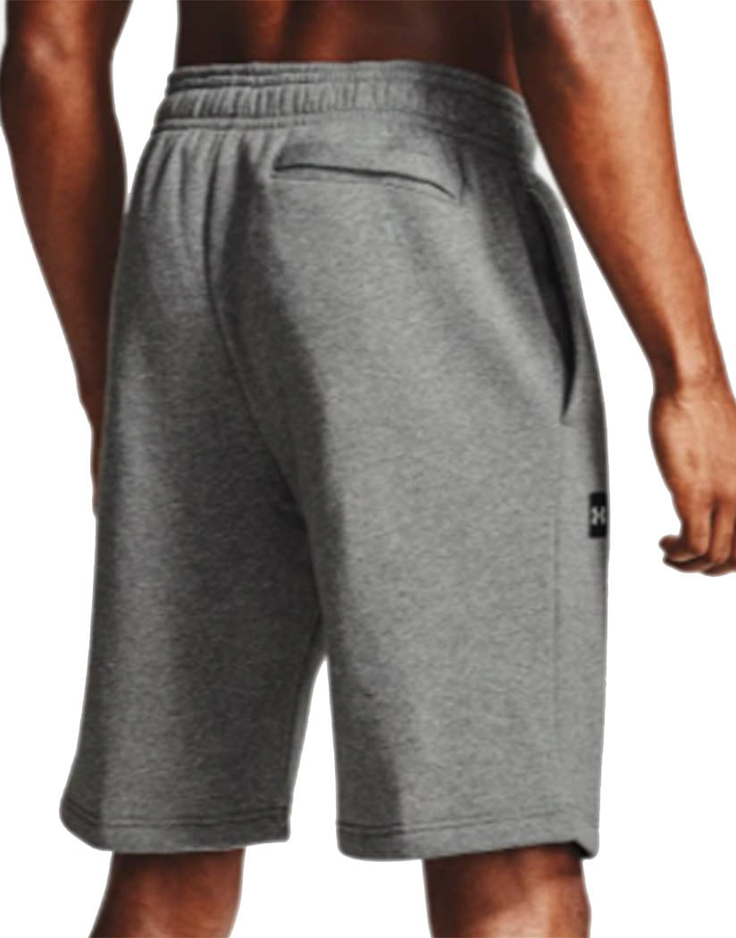 Pitch Gray Light Heather/Onyx White back Under Armour Rival Fleece Short 1357117