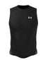 Black/White front Under Armour HeatGear Armour Compression Sleeveless Tank 1361522