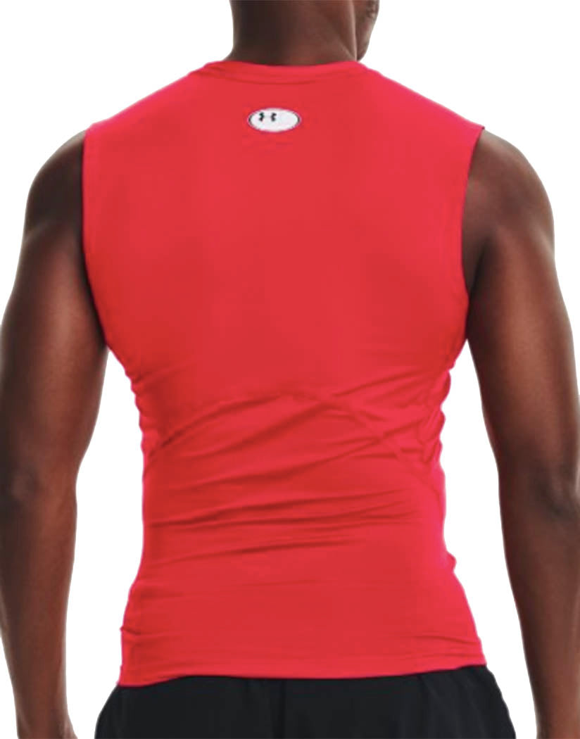 red/white back Under Armour HeatGear Armour Compression Sleeveless Tank 1361522