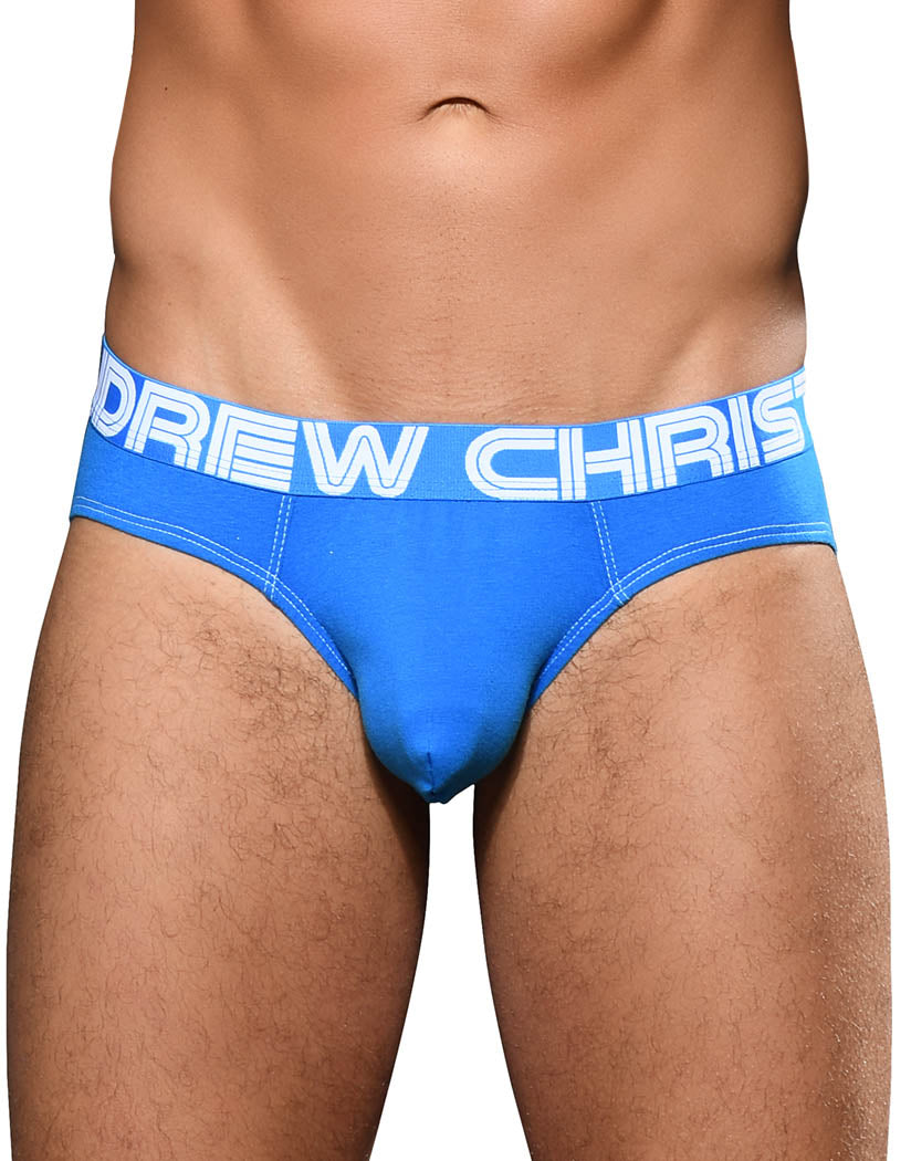 Electric Blue Front Andrew Christian Almost Naked Bamboo Brief 92149