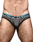 Charcoal Front Andrew Christian CoolFlex Modal Brief Jock w/ Show-It 92154