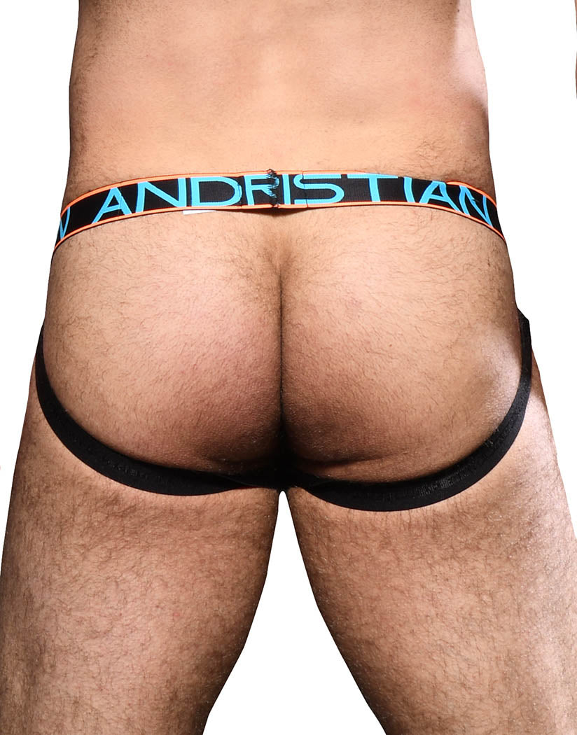 Charcoal Back Andrew Christian CoolFlex Modal Brief Jock w/ Show-It 92154