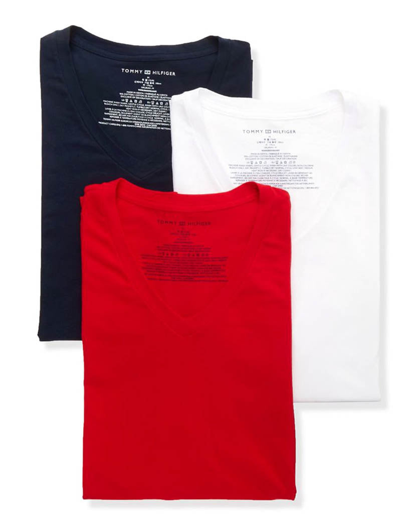 Tommy Hilfiger 3-Pack Cotton Stretch Classic V-Neck T-Shirts 09T3149