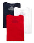 Mahogany Front Tommy Hilfiger 3-Pack Cotton Stretch Classic V-Neck T-Shirts 09T3149