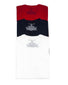 Mahogany Flat Tommy Hilfiger 3-Pack Cotton Stretch Classic V-Neck T-Shirts 09T3149