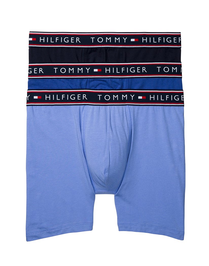 Persian Blue Front Tommy Hilfiger 3 Pack Essential Cotton Stretch Boxer Brief 09T3349
