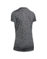 Black/Metallic Silver Back Under Armour Women UA Tech & Twist V Neck T-Shirt 1258568