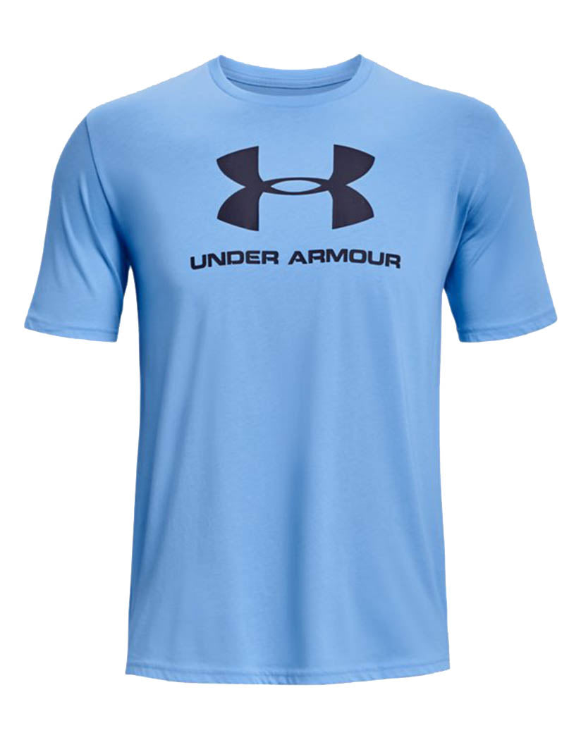 Carolina Blue/Tempered Steel Front Under Armour Sportstyle LOGO SS 1329590