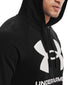 Black/Onyx White Front Under Armour Rival Fleece Big Logo Hoodie 1357093