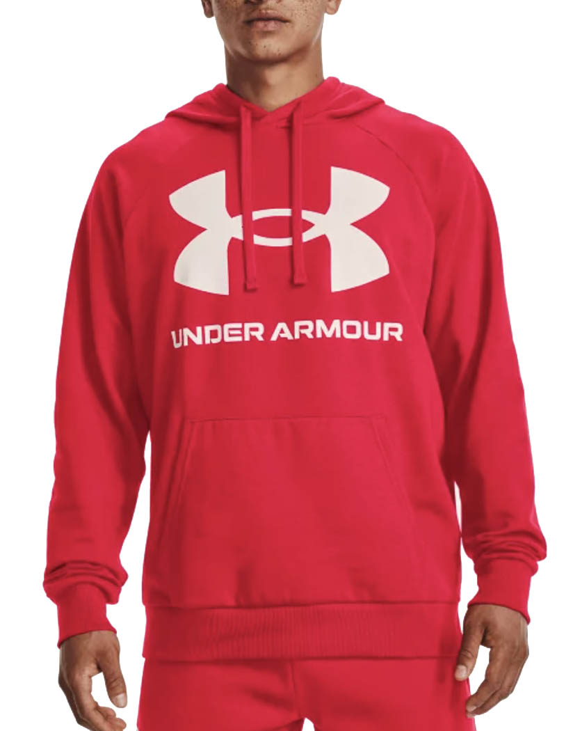 Red/Onyx White Front Under Armour Rival Fleece Big Logo Hoodie 1357093