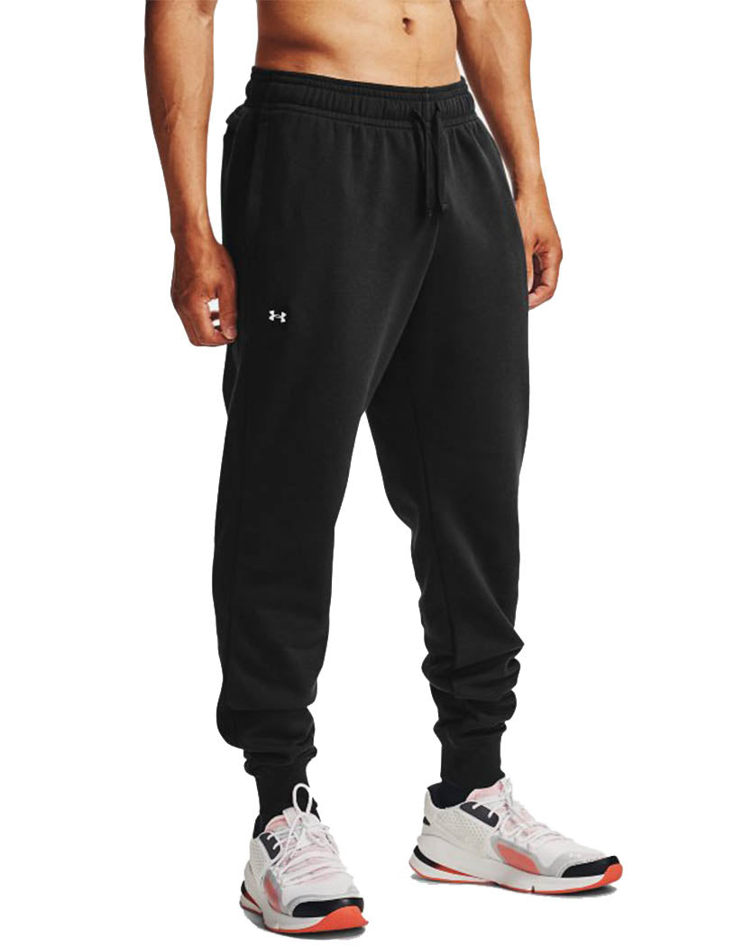 Black/Onyx White Front Under Armour Rival Fleece Joggers 1357128